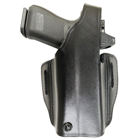 #819 - Optic Capable, Light Bearing Leather holster for Small Frame Lights